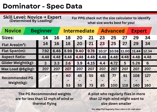 Dominator Paraglider (AFNOR Standard/EN-A Comparable)